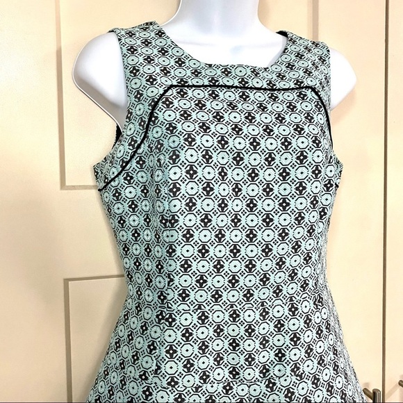 Club Monaco Mint Blue Sleeveless Dress Sz 0 Skater Fit Flare Summer Vacation - Picture 3 of 11